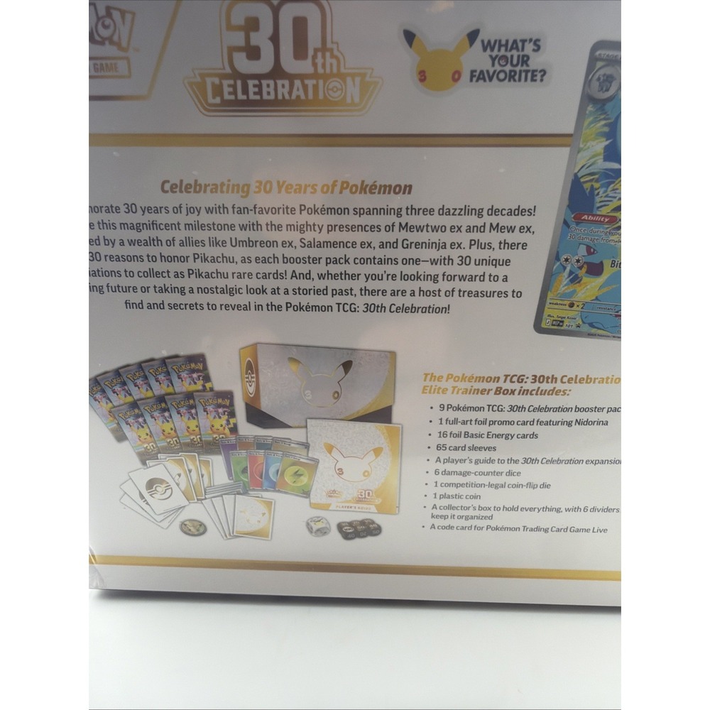 (English) Pokemon 30th Celebration Elite Trainer Box ETB Pokemon TCG - Picture 4 of 8